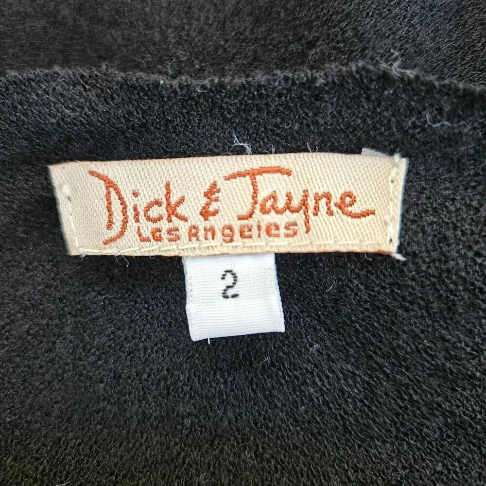 Dick & Jayne LA Cardigan Jacket Wool Asymmetric Boho Fitted Sleeves Open Front